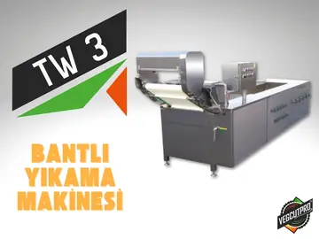 TW 3 Bantlı Sebze Yıkama Makinesi