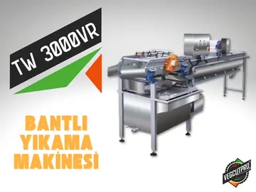 TW 3000VR Bantlı Sebze Yıkama Makinesi